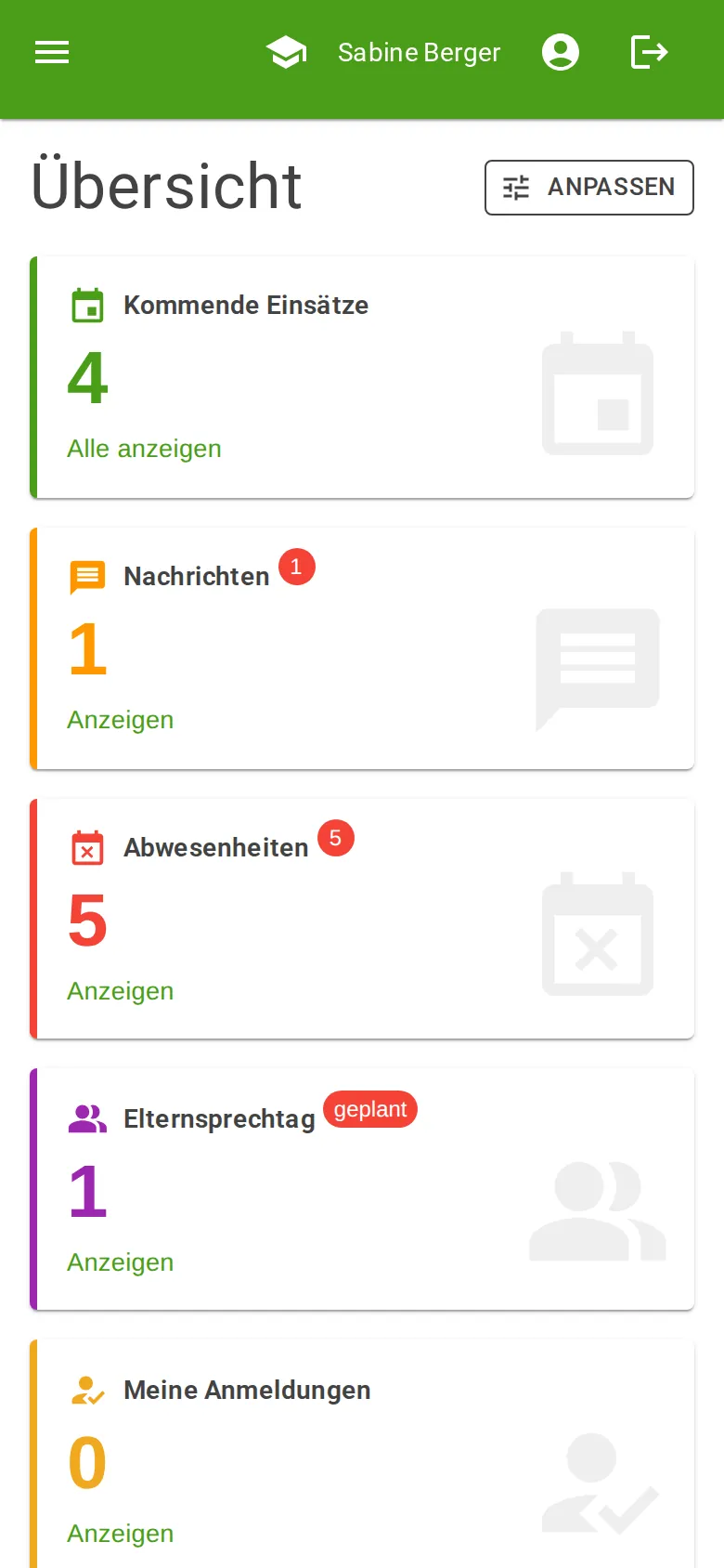 Übersicht auf dem Handy mit neuen Nachrichten